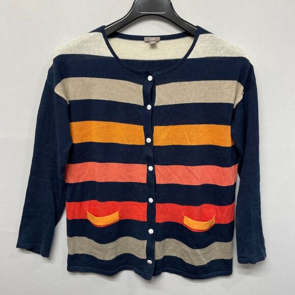 J Jill Women Cardigan Sweater Knit Top Size XS X-Small Linen Blend M242 -26 - Picture 1 of 16